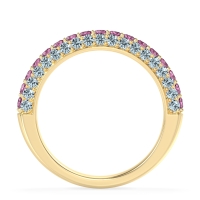 Gemstone Studded Half Eternity Agni Band