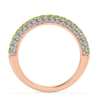 Gemstone Studded Half Eternity Agni Band