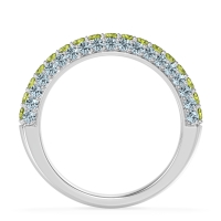 Gemstone Studded Half Eternity Agni Band