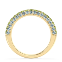 Gemstone Studded Half Eternity Agni Band