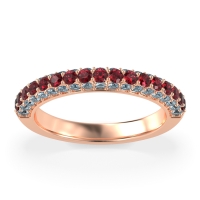 Gemstone Studded Half Eternity Agni Band