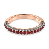 Gemstone Studded Half Eternity Agni Band
