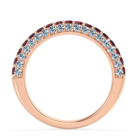 Gemstone Studded Half Eternity Agni Band