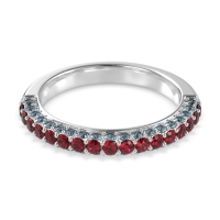 Gemstone Studded Half Eternity Agni Band