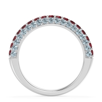 Gemstone Studded Half Eternity Agni Band