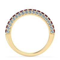 Gemstone Studded Half Eternity Agni Band
