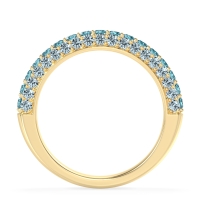 Gemstone Studded Half Eternity Agni Band