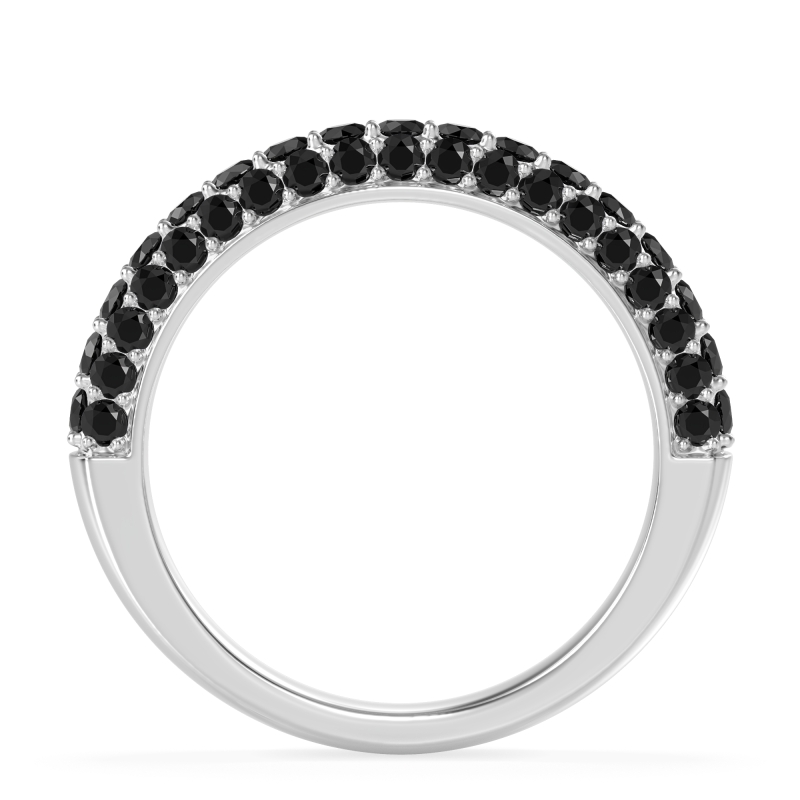 Gemstone Studded Half Eternity Agni Band