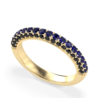 Gemstone Studded Half Eternity Agni Band