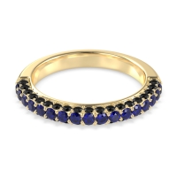 Gemstone Studded Half Eternity Agni Band