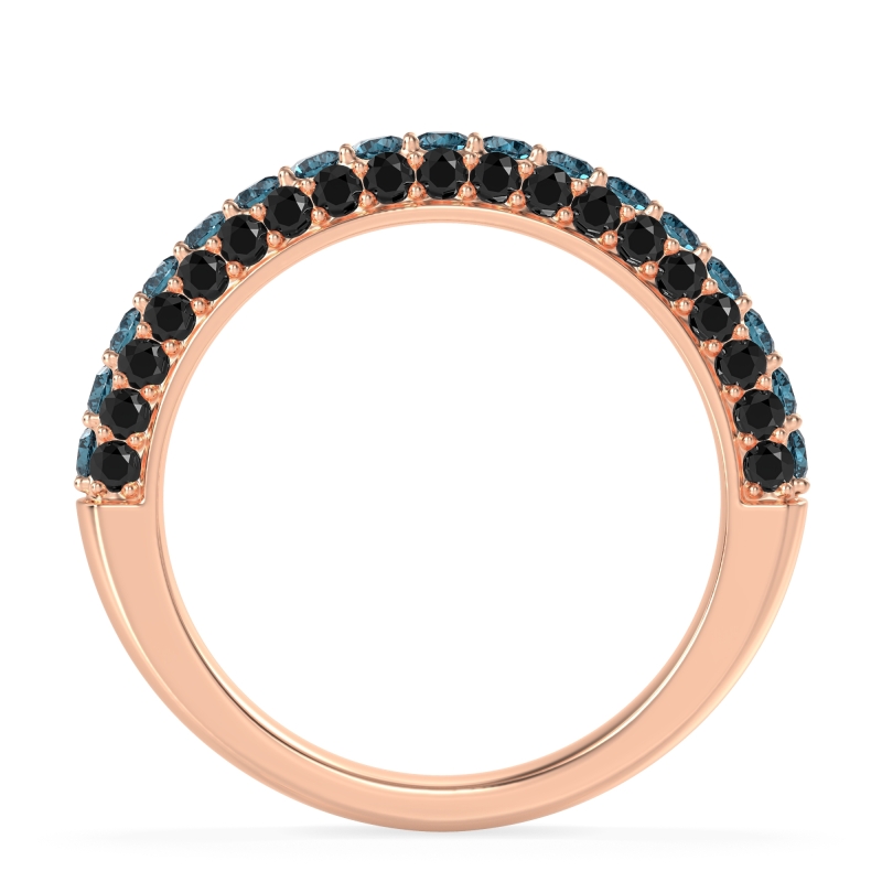 Gemstone Studded Half Eternity Agni Band