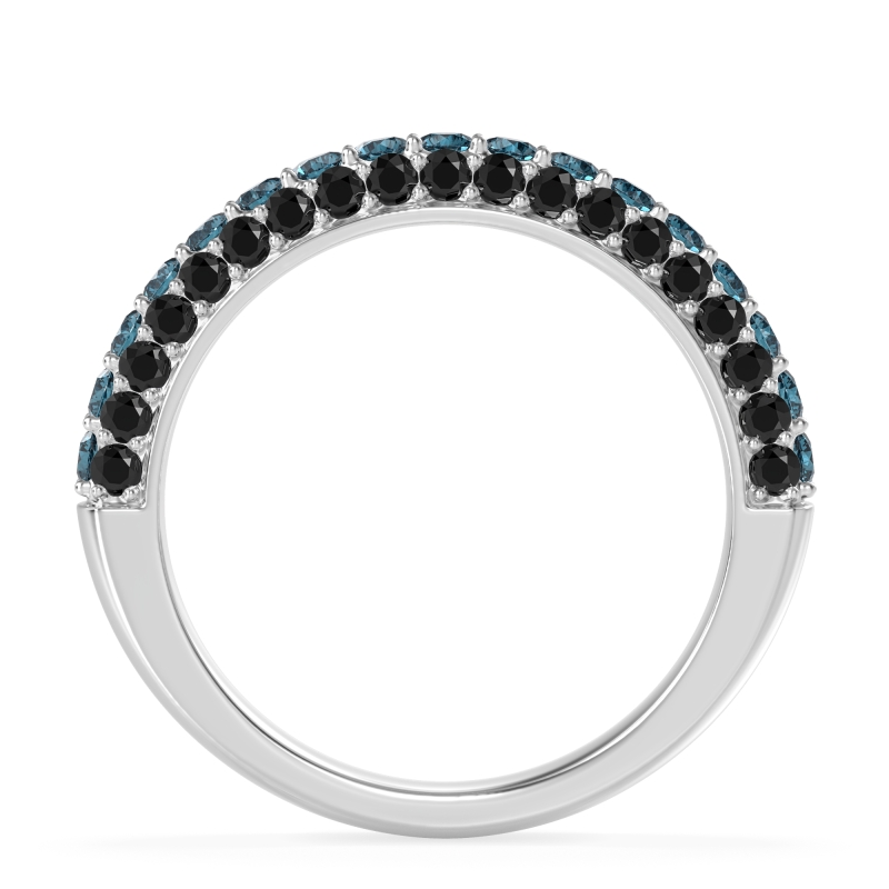 Gemstone Studded Half Eternity Agni Band