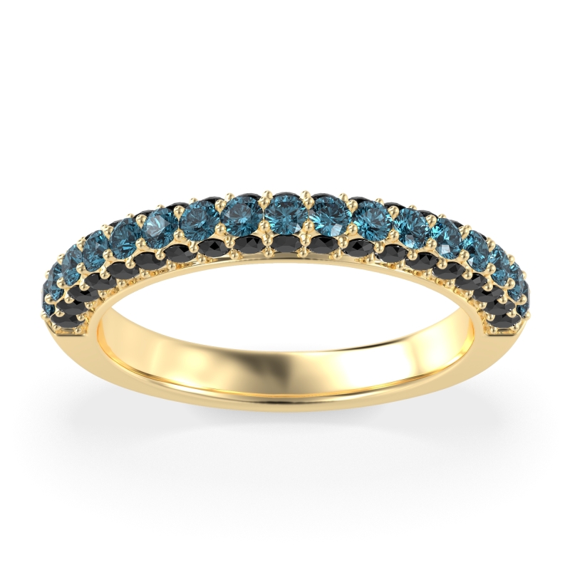 Gemstone Studded Half Eternity Agni Band