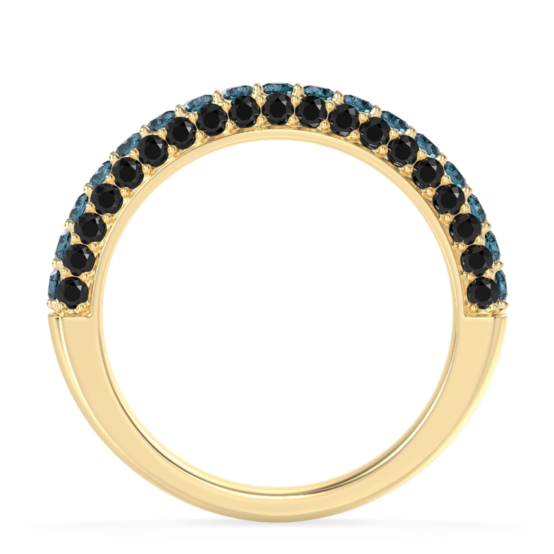 Gemstone Studded Half Eternity Agni Band