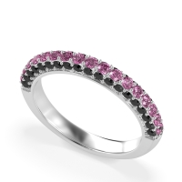 Gemstone Studded Half Eternity Agni Band