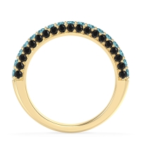 Gemstone Studded Half Eternity Agni Band