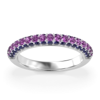 Gemstone Studded Half Eternity Agni Band