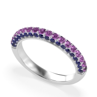 Gemstone Studded Half Eternity Agni Band