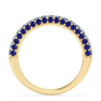 Gemstone Studded Half Eternity Agni Band