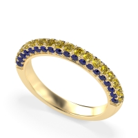 Gemstone Studded Half Eternity Agni Band