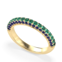Gemstone Studded Half Eternity Agni Band