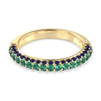 Gemstone Studded Half Eternity Agni Band