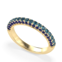 Gemstone Studded Half Eternity Agni Band
