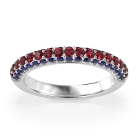Gemstone Studded Half Eternity Agni Band