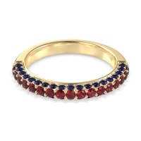 Gemstone Studded Half Eternity Agni Band