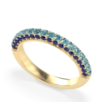 Gemstone Studded Half Eternity Agni Band
