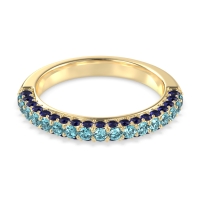 Gemstone Studded Half Eternity Agni Band