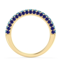 Gemstone Studded Half Eternity Agni Band