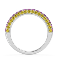 Gemstone Studded Half Eternity Agni Band