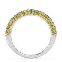 Gemstone Studded Half Eternity Agni Band