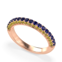 Gemstone Studded Half Eternity Agni Band