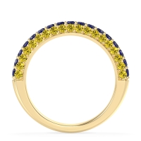 Gemstone Studded Half Eternity Agni Band