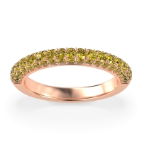 Gemstone Studded Half Eternity Agni Band