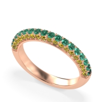 Gemstone Studded Half Eternity Agni Band