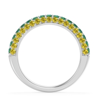 Gemstone Studded Half Eternity Agni Band