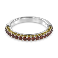 Gemstone Studded Half Eternity Agni Band