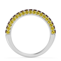 Gemstone Studded Half Eternity Agni Band