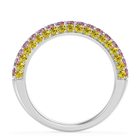 Gemstone Studded Half Eternity Agni Band