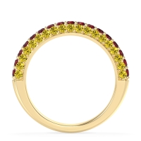 Gemstone Studded Half Eternity Agni Band