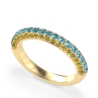 Gemstone Studded Half Eternity Agni Band