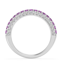 Gemstone Studded Half Eternity Agni Band