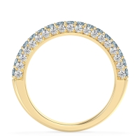 Gemstone Studded Half Eternity Agni Band