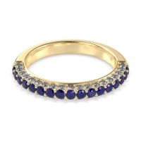 Gemstone Studded Half Eternity Agni Band