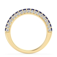 Gemstone Studded Half Eternity Agni Band