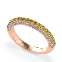 Gemstone Studded Half Eternity Agni Band