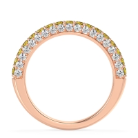 Gemstone Studded Half Eternity Agni Band